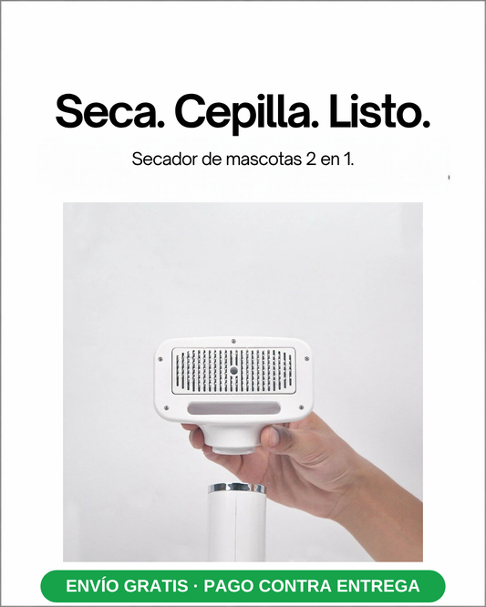 Secador de mascotas 2 en 1: seca y cepilla. Envío gratis y pago contra entrega