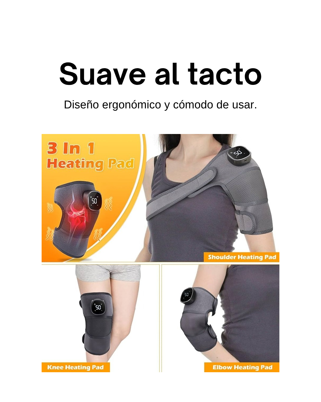 Diseño ergonómico, suave al tacto